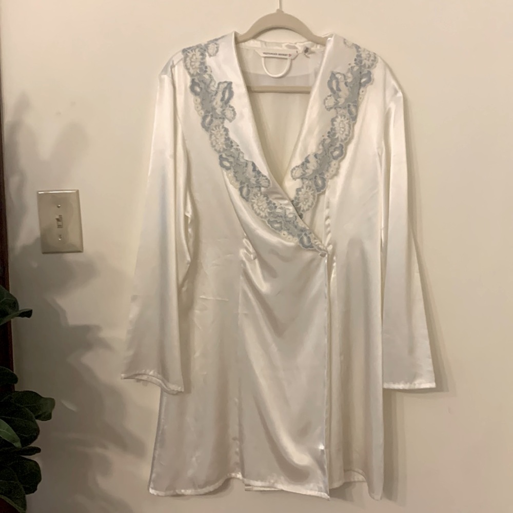 Victoria Secret White Robe w/ Lace